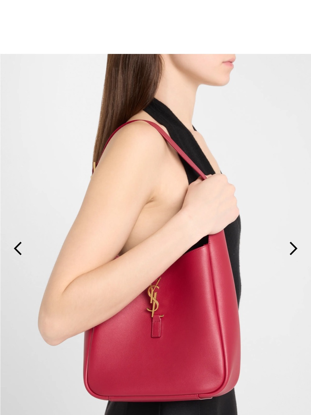 Le 5 A 7 small shoulder bag smooth supply leather cherry jam - Picture 4 of 6